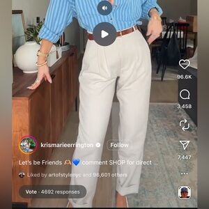 Abercrombie & Fitch Cream Trousers